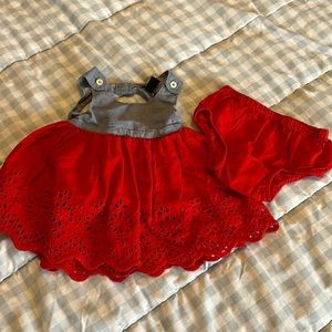 Gap Infant Red Eyelet Dress